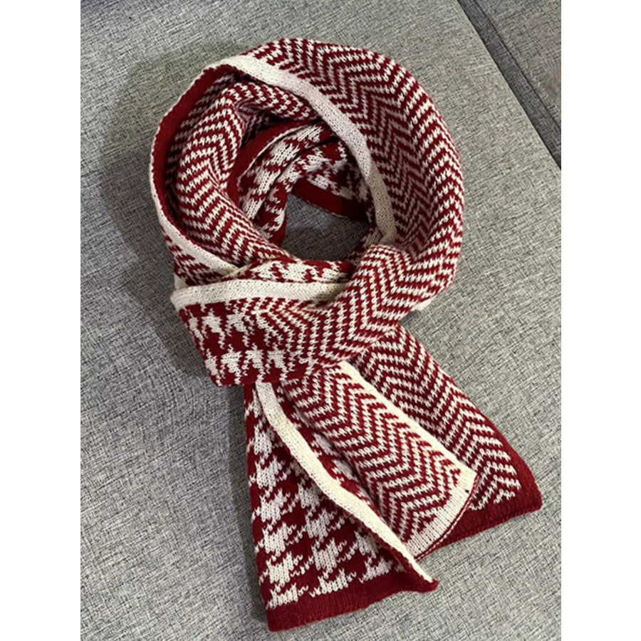Houndstooth Pattern Warm Winter Scarf Apparel and Accessories