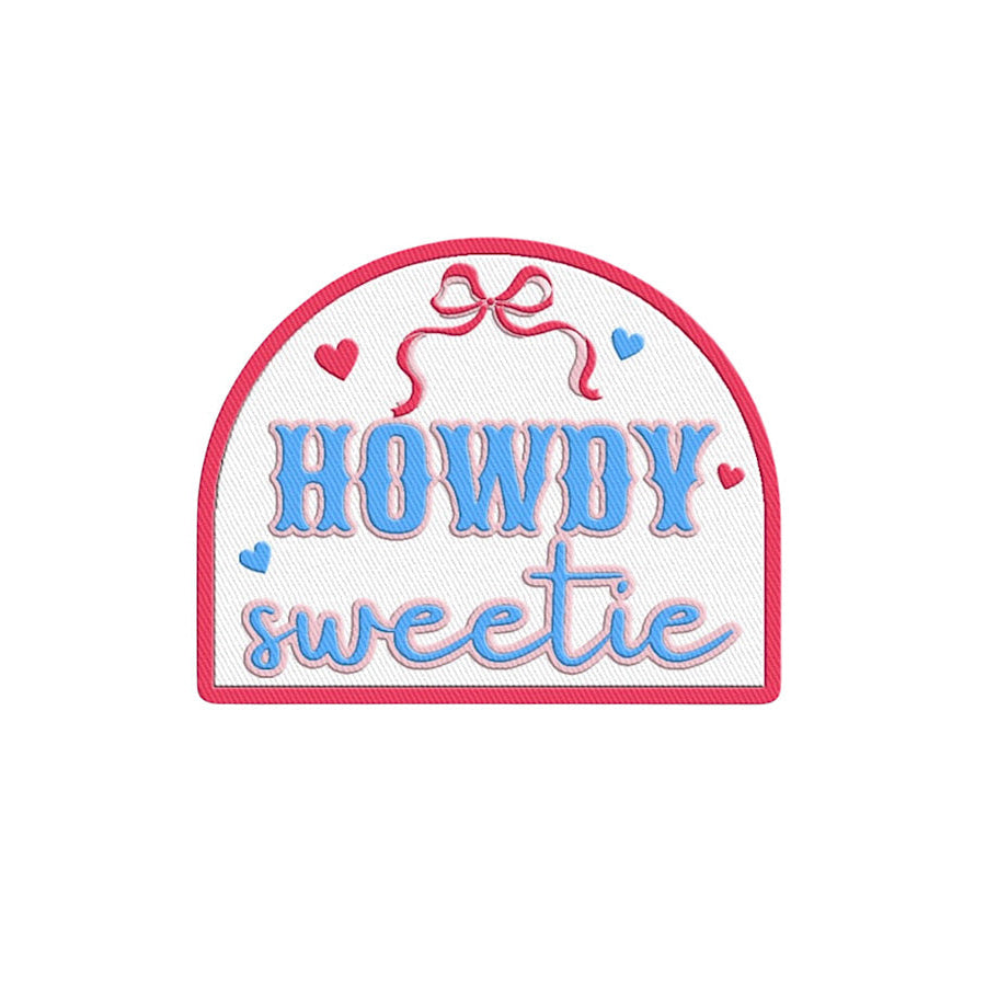 Howdy Sweetie Bow Embroidered Patch WS Patches