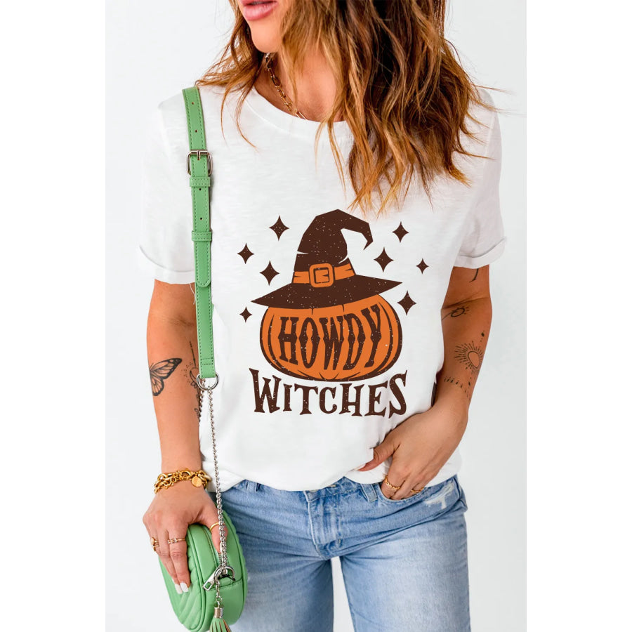 HOWDY WITCHES Round Neck Short Sleeve T-Shirt Apparel and Accessories