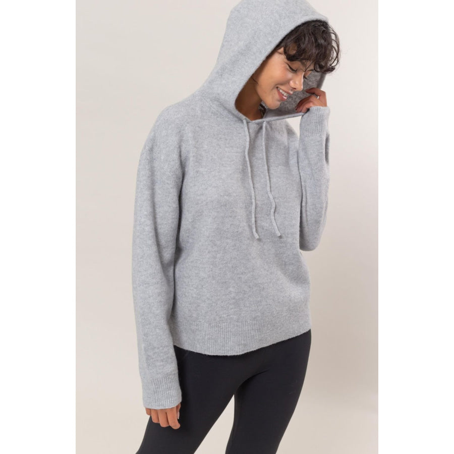 HYFVE Drawstring Long Sleeve Hooded Sweater Apparel and Accessories