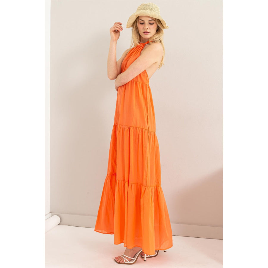 HYFVE Halter Neck Cover Up Maxi Dress Apparel and Accessories