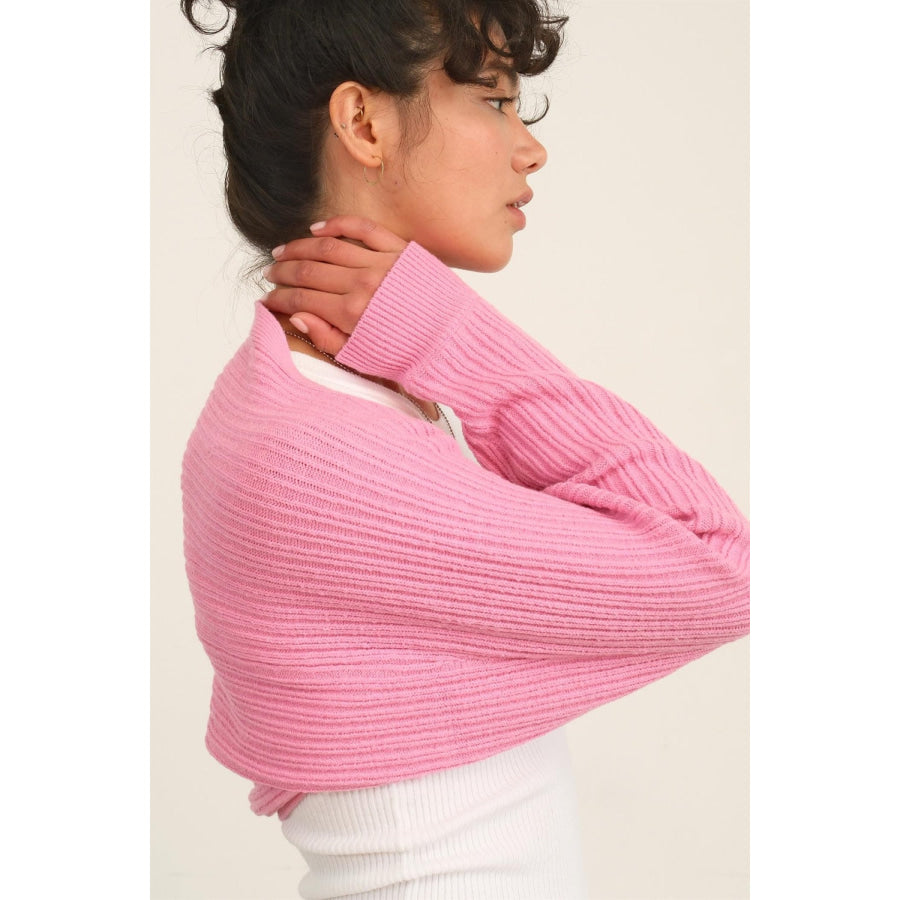 HYFVE Ribbed Knit Bolero Cardigan Apparel and Accessories