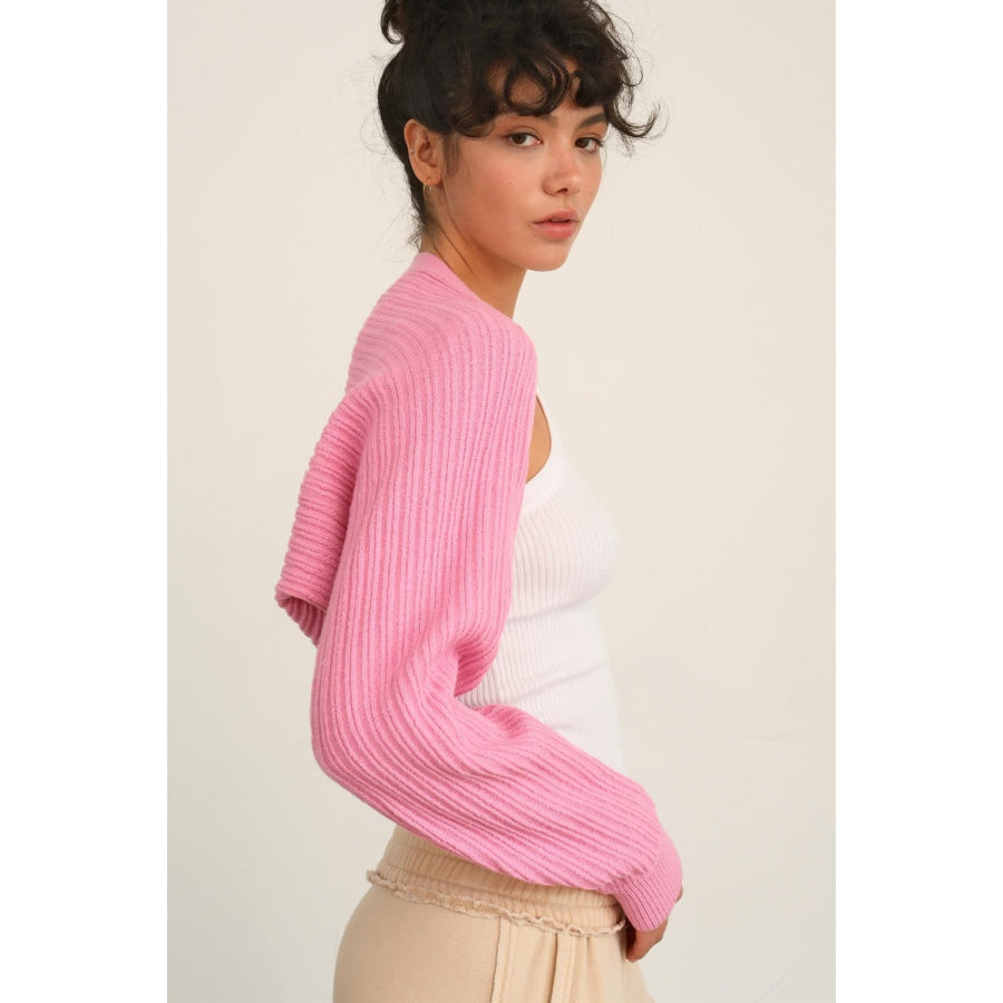 HYFVE Ribbed Knit Bolero Cardigan Apparel and Accessories