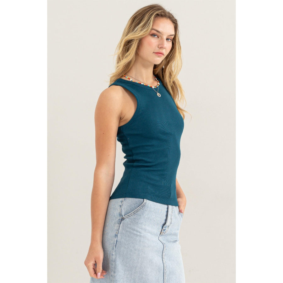 HYFVE Ribbed Round Neck Tank Apparel and Accessories