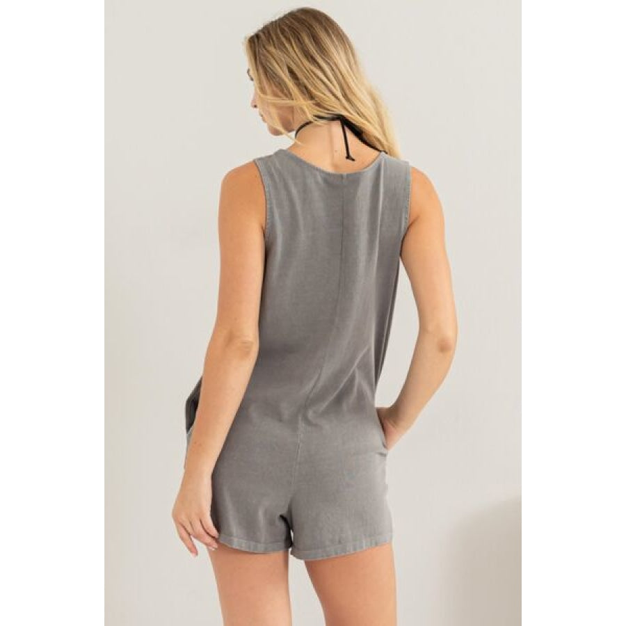 HYFVE V-Neck Wide Strap Romper Apparel and Accessories