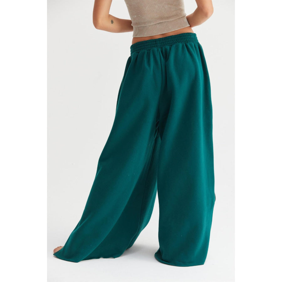 HYFVE Wide-Leg Side Zipper Sweatpants Apparel and Accessories