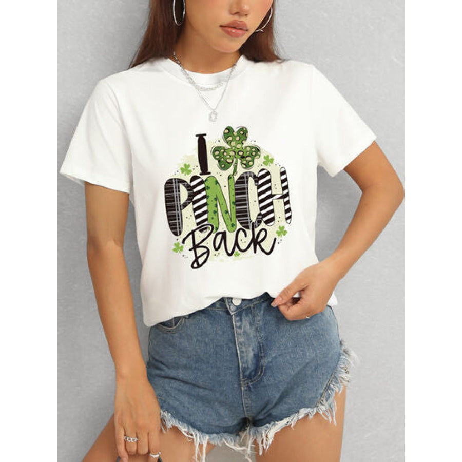 I PINCH BACK Round Neck Short Sleeve T - Shirt Apparel and Accessories