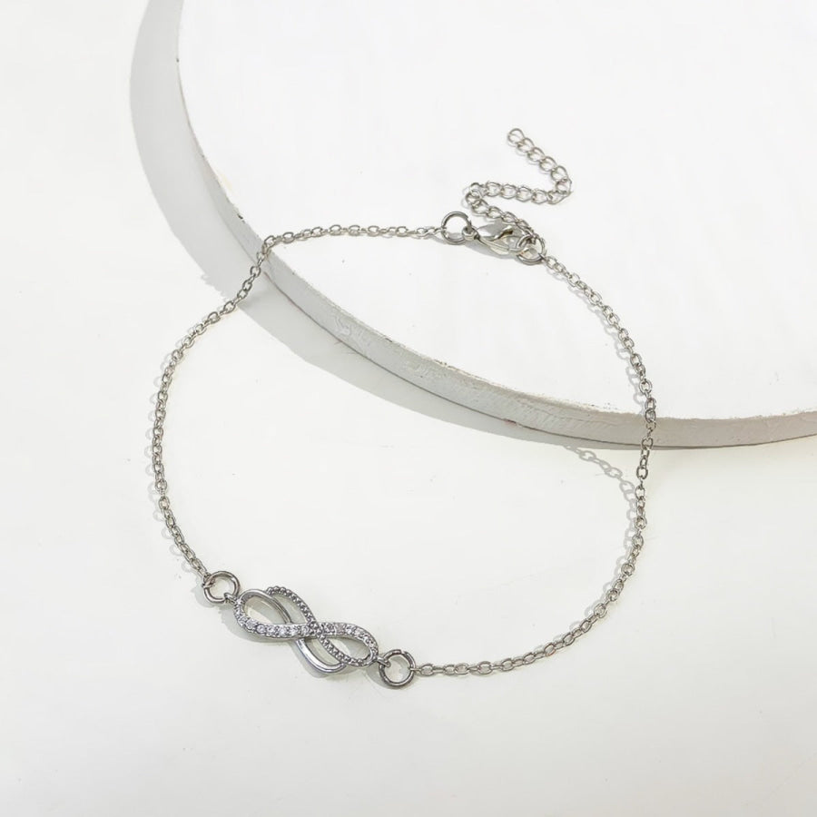 Infinity Knot Charm Bracelet Silver / One Size Apparel and Accessories