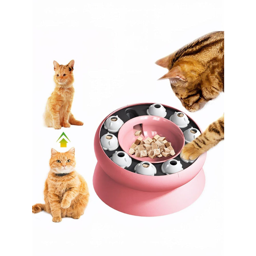 Interactive Cat Treat Dispenser Puzzle Toy Pink / ONESIZE Apparel and Accessories
