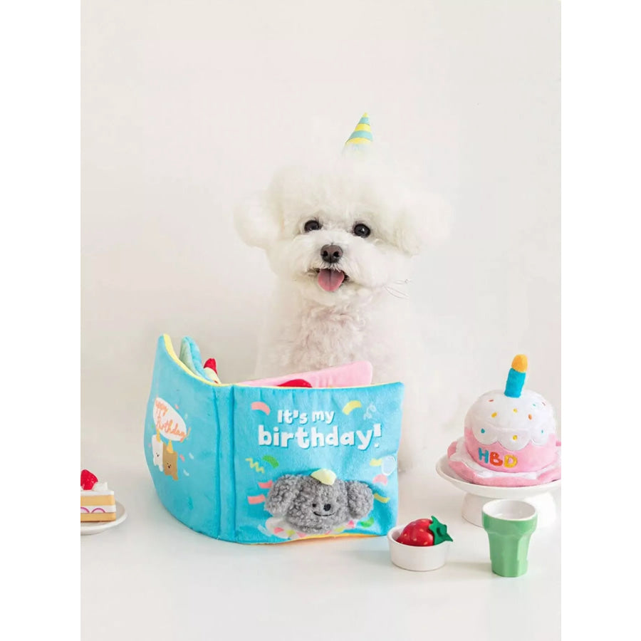 Interactive Crinkle Book Pet Sound Toy Blue Book / ONESIZE Apparel and Accessories