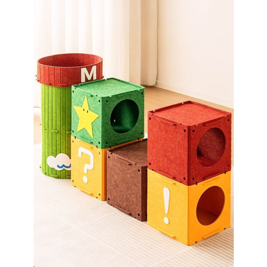 Interactive Cube Cat House & Tunnel System Apparel and Accessories