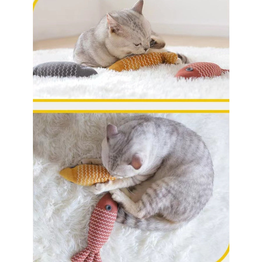 Interactive Fish Shape Pet Plush Toys Apparel and Accessories