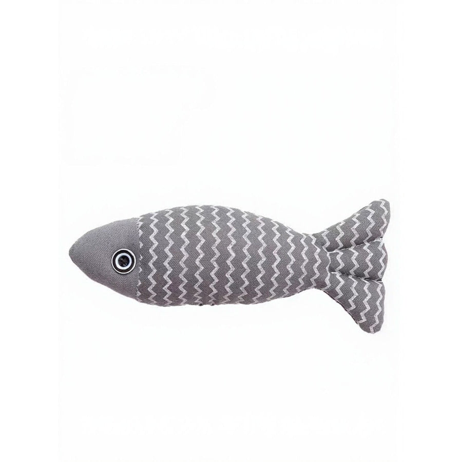 Interactive Fish Shape Pet Plush Toys Gray / One Size Apparel and Accessories