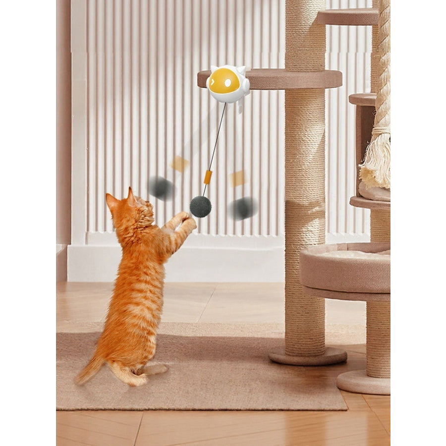 Interactive Hanging Cat Teaser Toy with Ball Gold / One Size Apparel and Accessories
