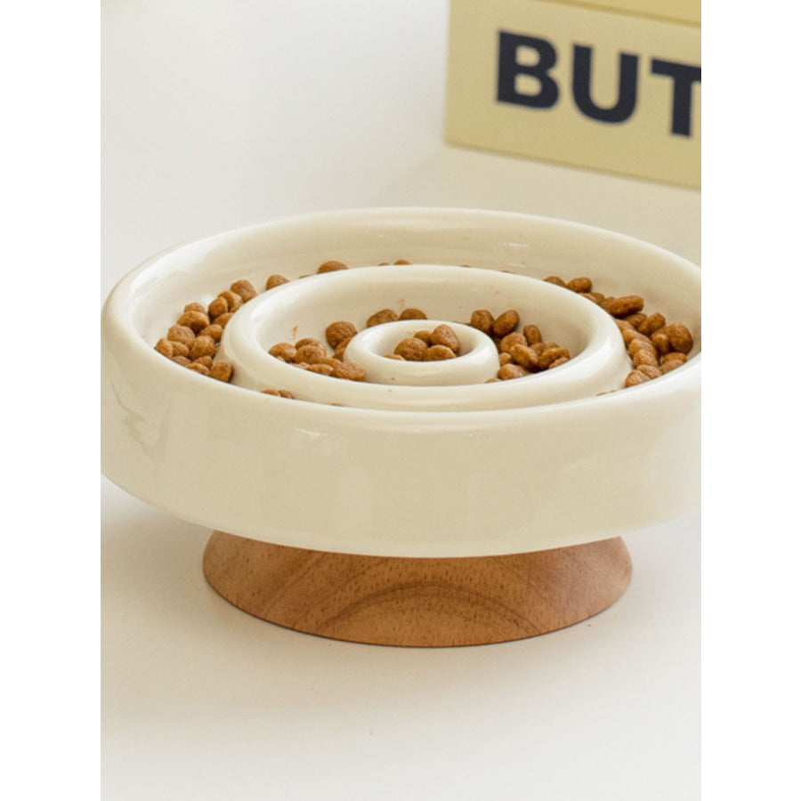 Interactive Slow Feeder Pet Bowl Ivory / ONESIZE Apparel and Accessories