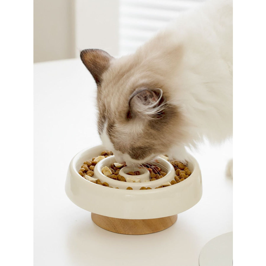 Interactive Slow Feeder Pet Bowl Ivory / ONESIZE Apparel and Accessories