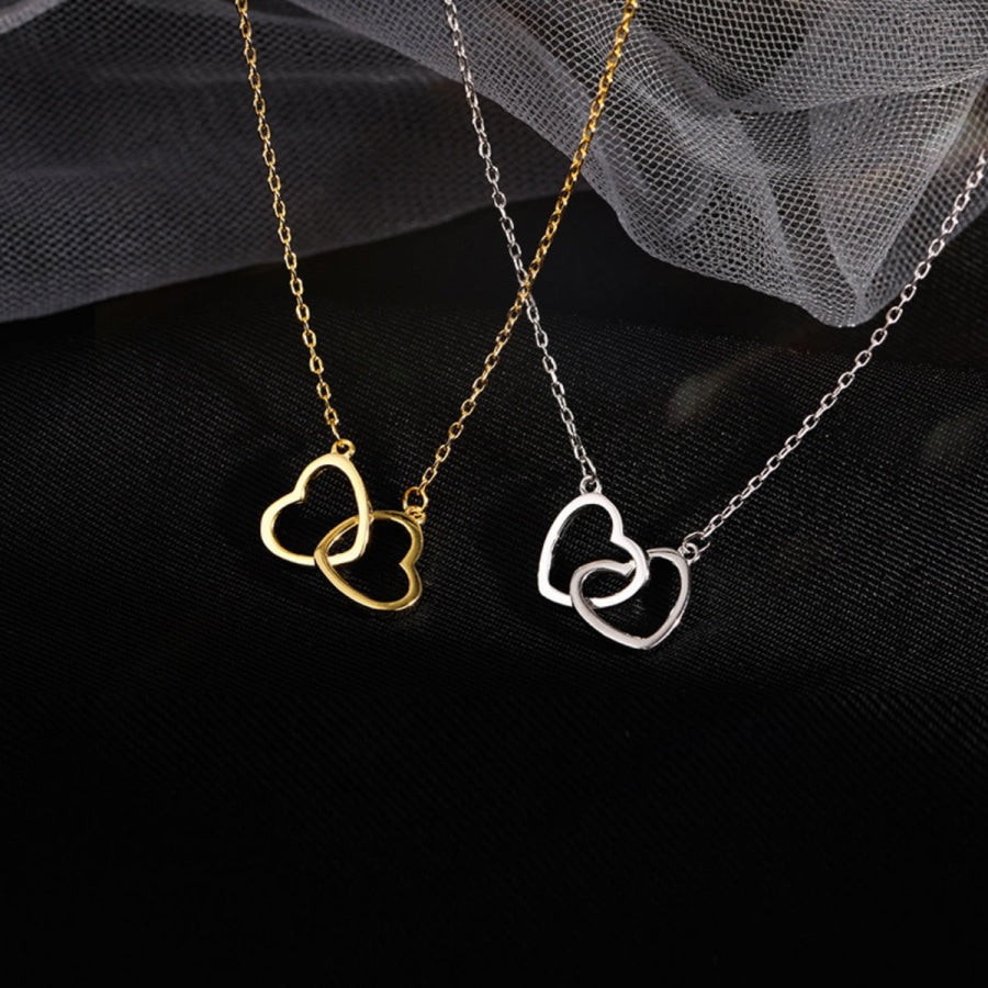 Interlocking Heart Pendant Necklace Apparel and Accessories