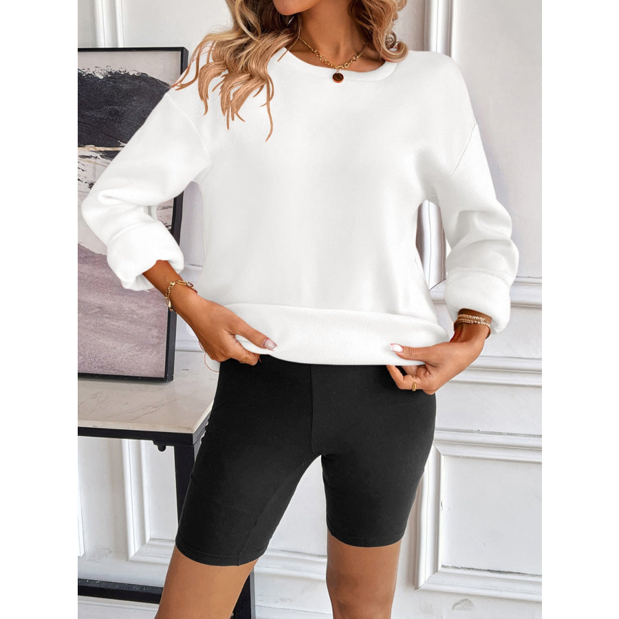 Ivy Lane Round Neck Long Sleeve Sweatshirt Apparel and Accessories