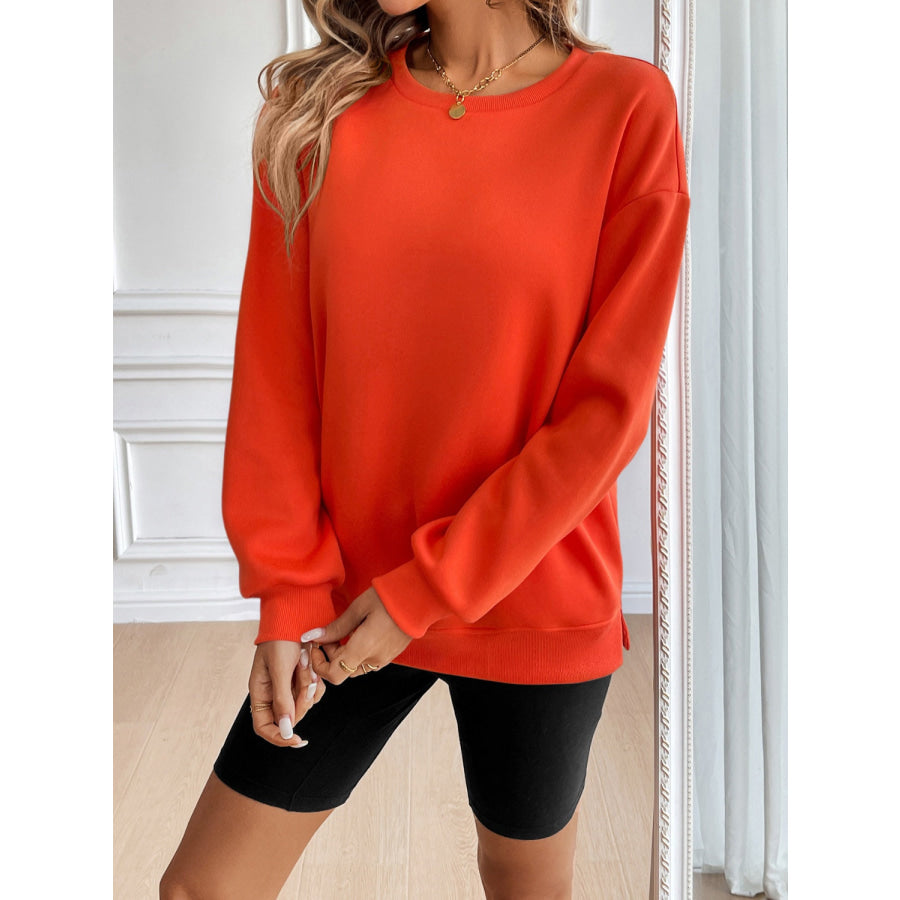 Ivy Lane Round Neck Long Sleeve Sweatshirt Apparel and Accessories