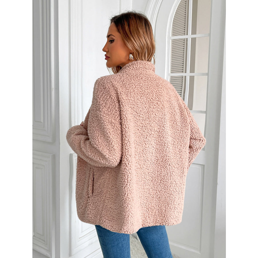 Ivy Lane Zip Up Long Sleeve Fuzzy Jacket Apparel and Accessories