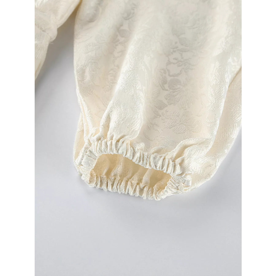 Jacquard Bomber Jacket with Drawstring Waist Apparel and Accessories