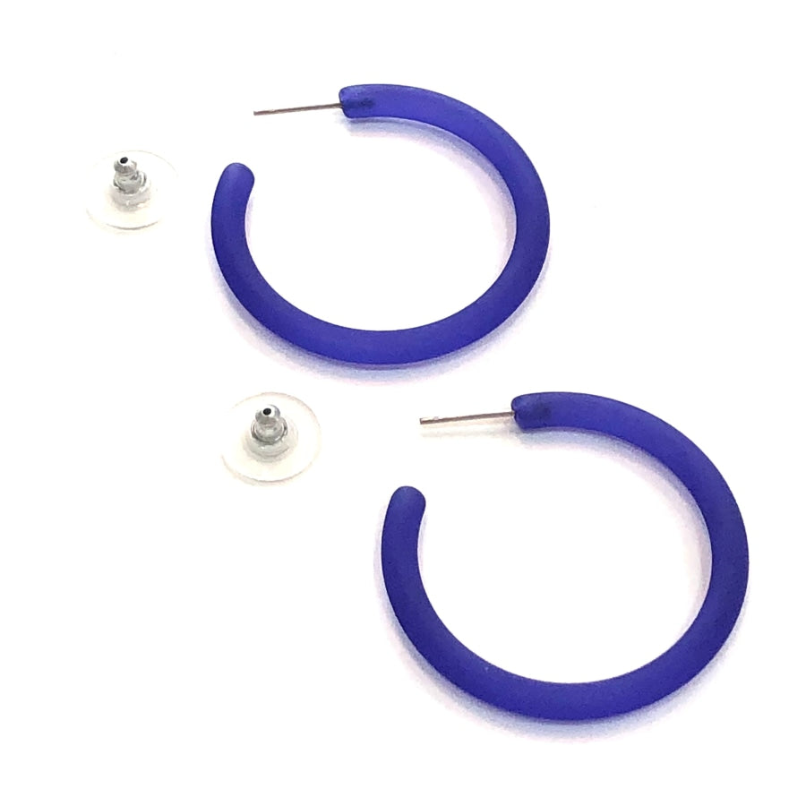 Jelly Tube Hoop Earrings - Large 1.5 Large Tube Hoops