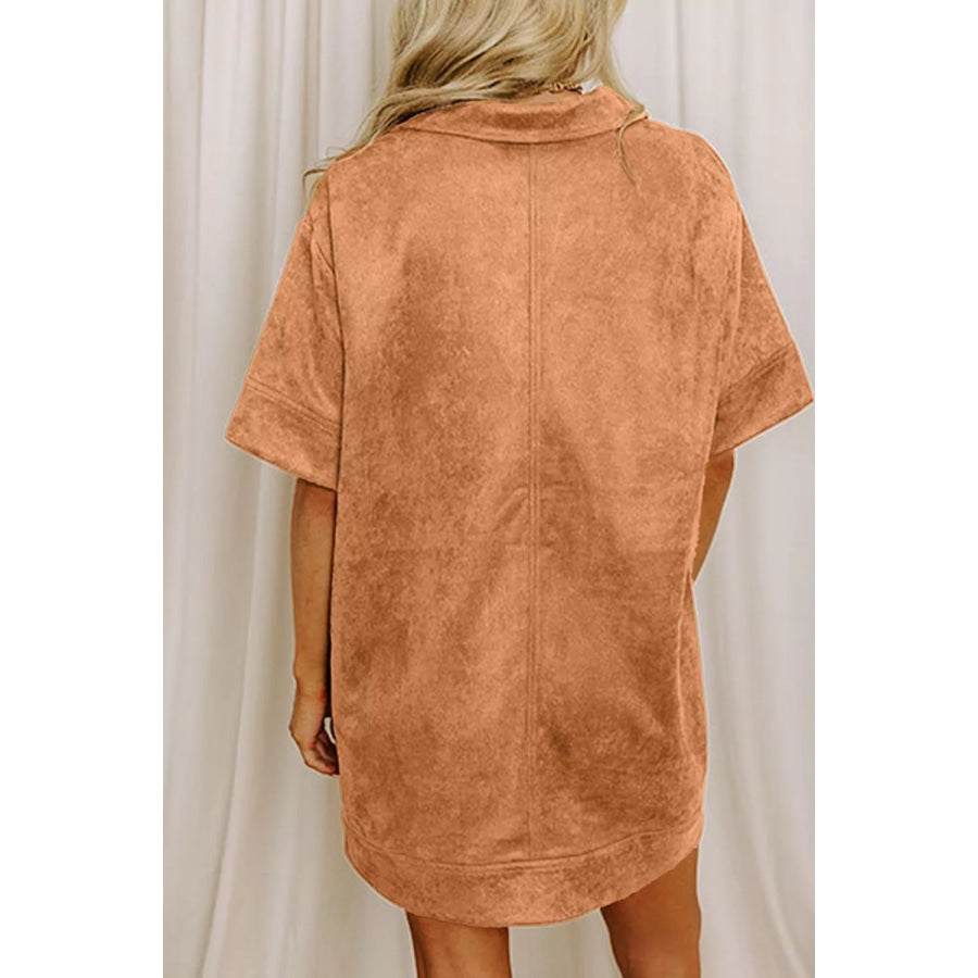 Johnny Collar Half Sleeve Dress Apparel and Accessories