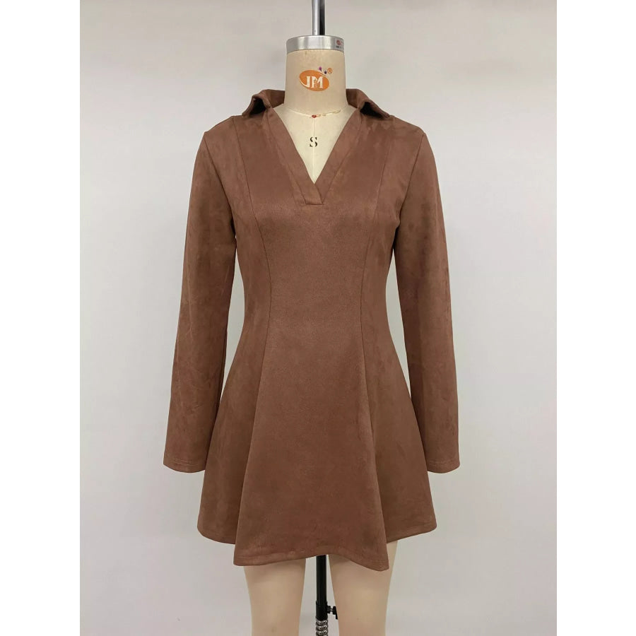 Johnny Collar Long Sleeve Dress Apparel and Accessories