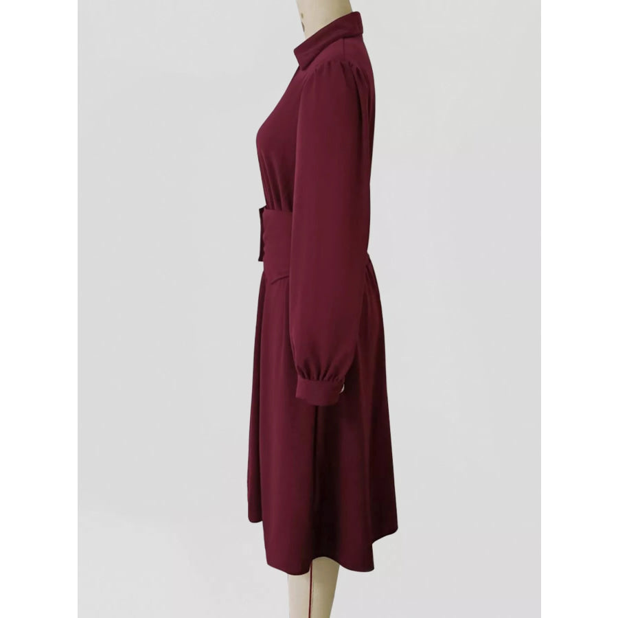 Johnny Collar Long Sleeve Dress Apparel and Accessories