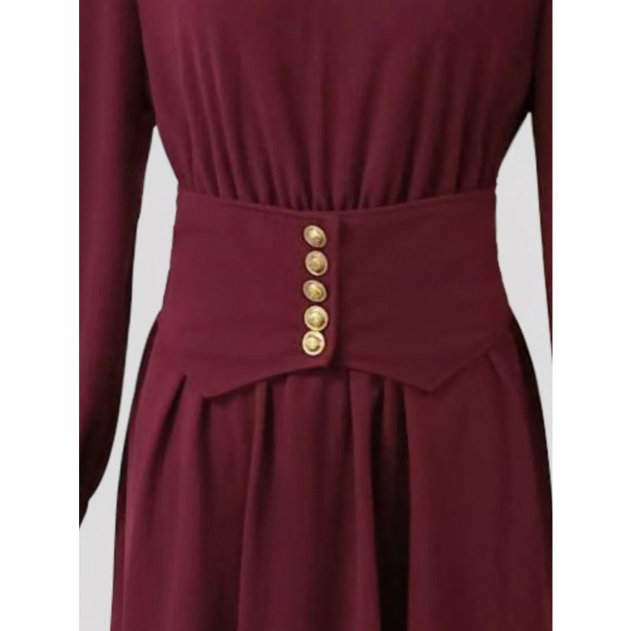 Johnny Collar Long Sleeve Dress Apparel and Accessories