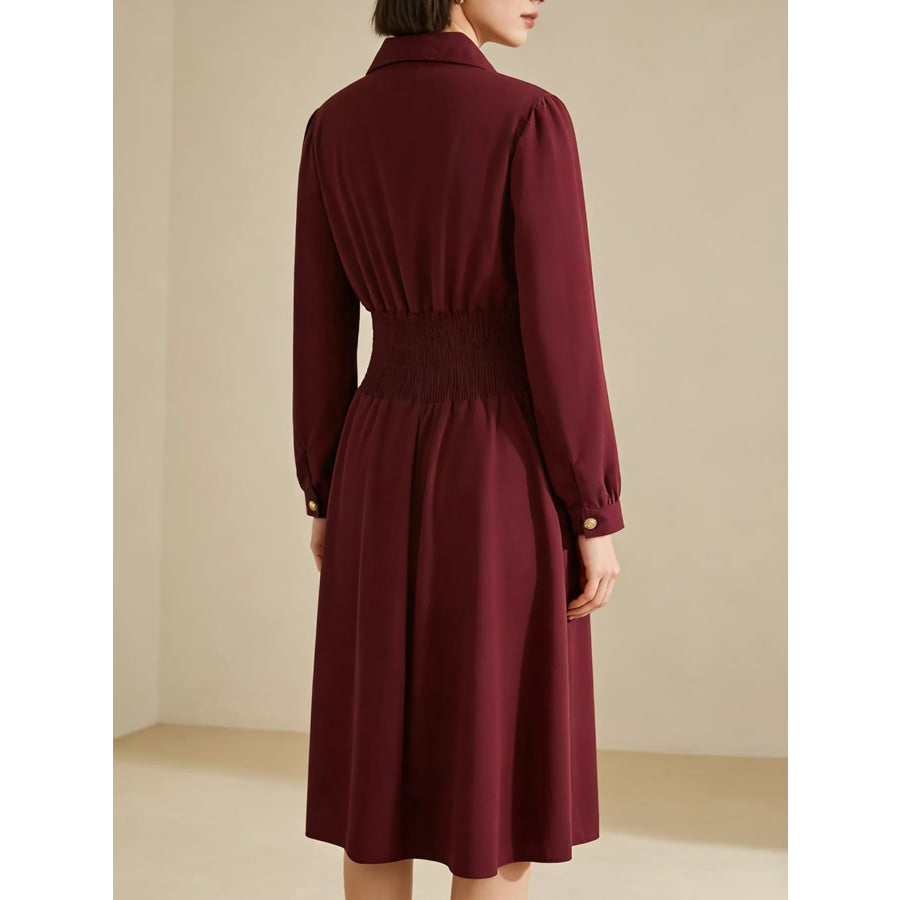 Johnny Collar Long Sleeve Dress Apparel and Accessories