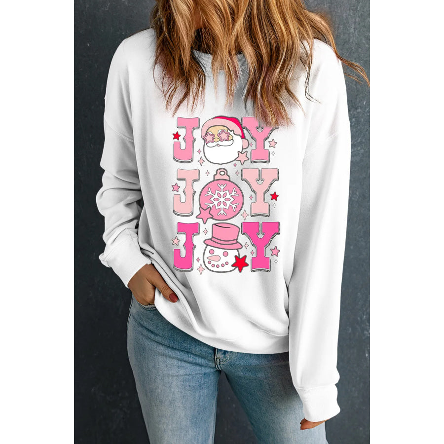 JOY Round Neck Long Sleeve Sweatshirt Apparel and Accessories