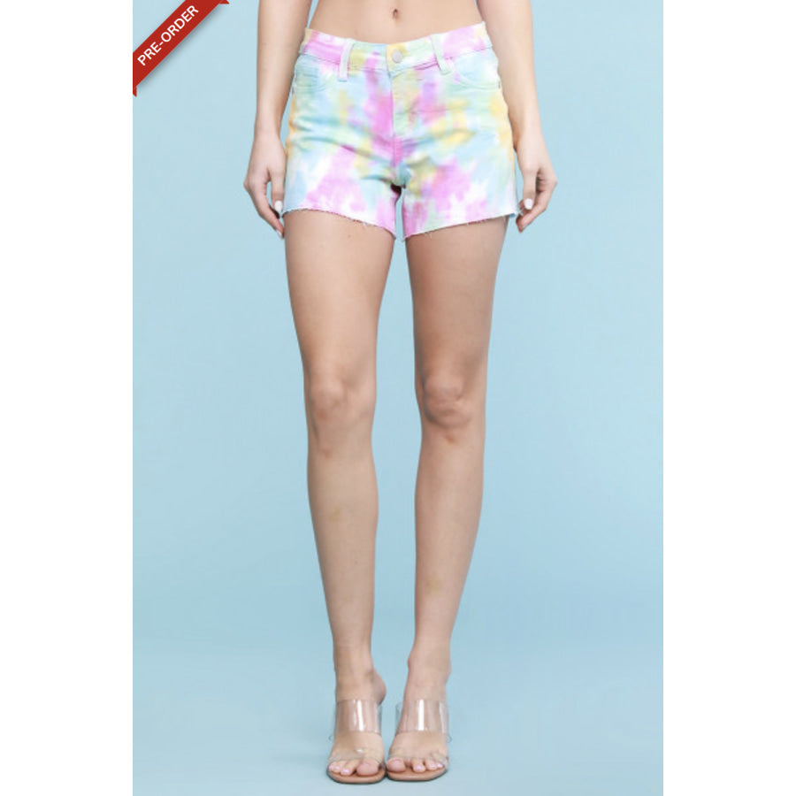 Judy Blue Denim Cutoff Shorts - Tie Dye ARRIVING MAY! Denim Skirt