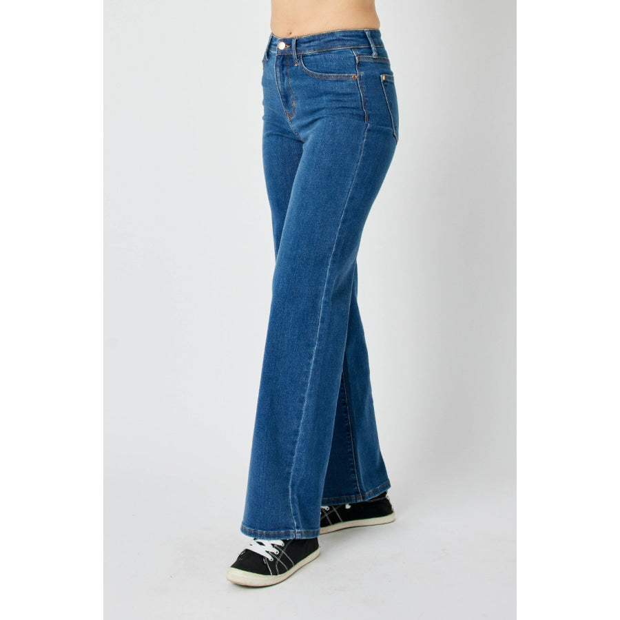 Judy Blue Full Size High Rise Straight Jeans Apparel and Accessories