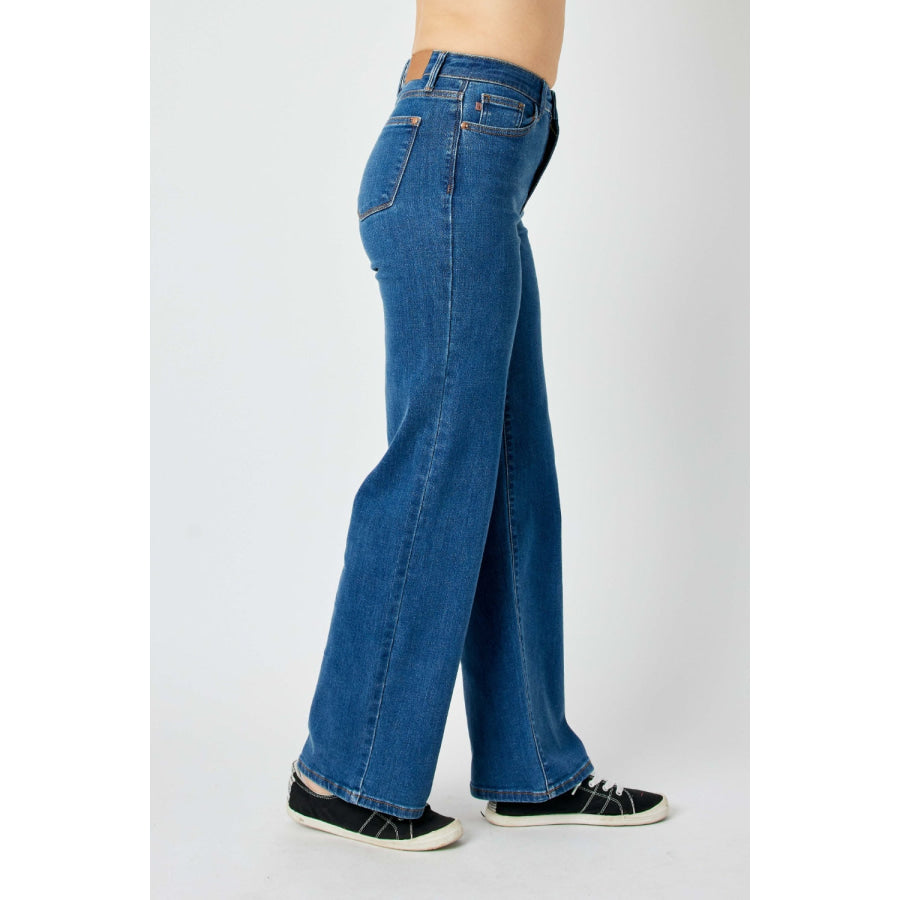 Judy Blue Full Size High Rise Straight Jeans Apparel and Accessories