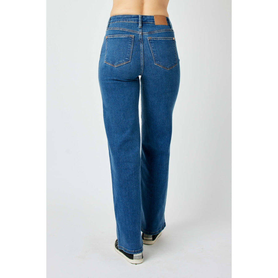 Judy Blue Full Size High Rise Straight Jeans Apparel and Accessories