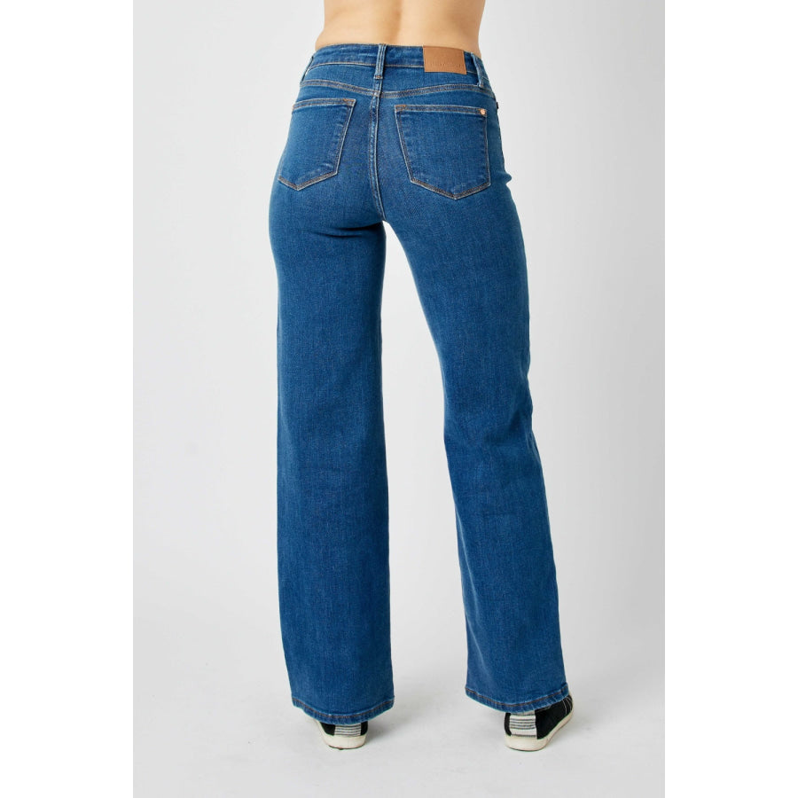 Judy Blue Full Size High Rise Straight Jeans Apparel and Accessories