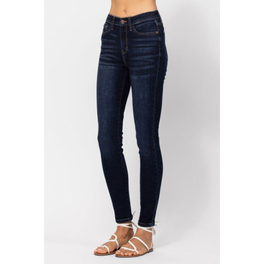 Judy Blue Full Size High Waist Handsand Skinny Jeans Apparel and Accessories