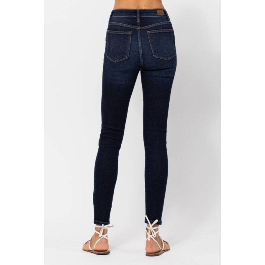 Judy Blue Full Size High Waist Handsand Skinny Jeans Apparel and Accessories