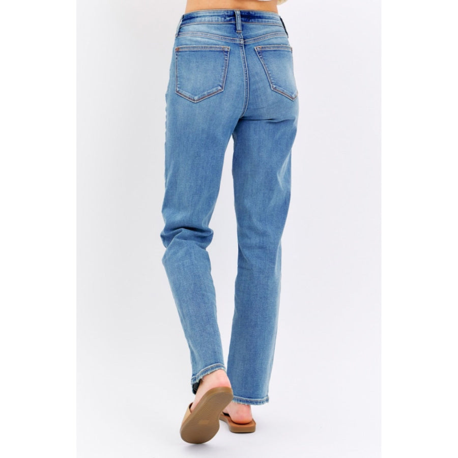 Judy Blue Full Size High Waist Straight Jeans Medium / 0(24) Apparel and Accessories