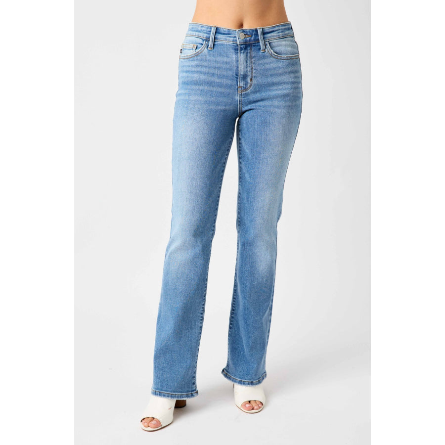 Judy Blue Full Size High Waist Straight Jeans Medium / 0(24) Apparel and Accessories