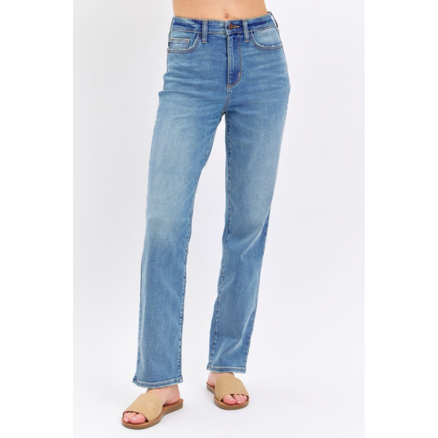 Judy Blue Full Size High Waist Straight Jeans Medium / 0(24) Apparel and Accessories