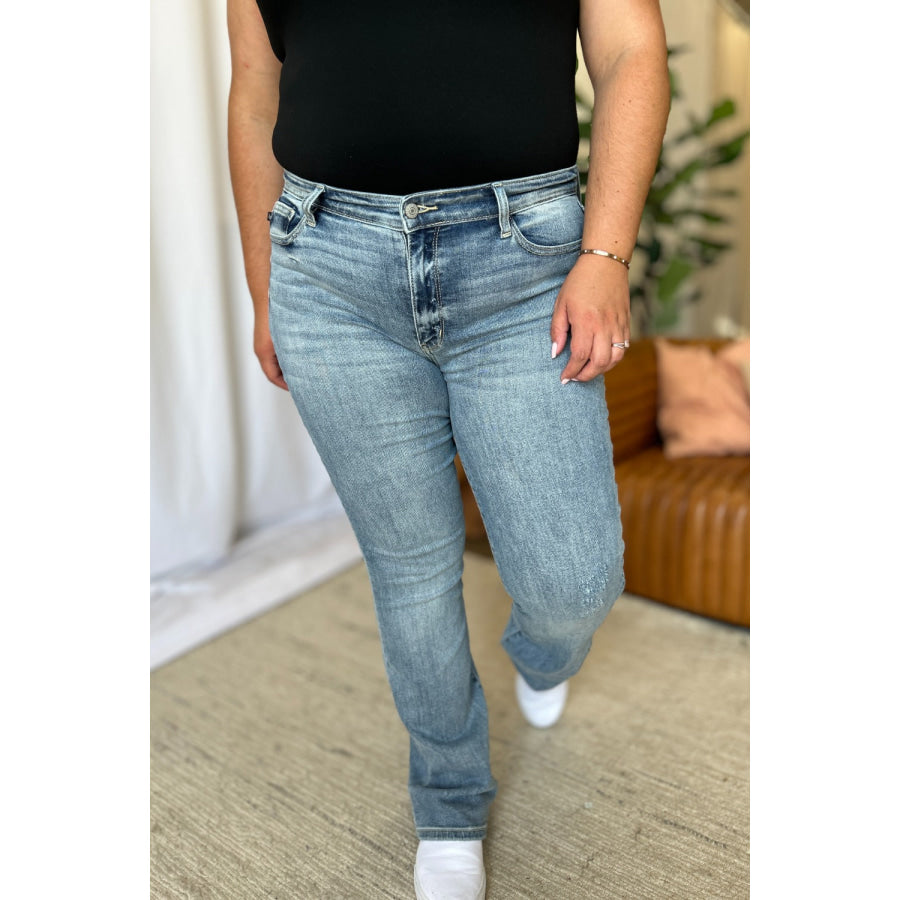 Judy Blue Full Size Medium Rise Bootcut Jeans Apparel and Accessories