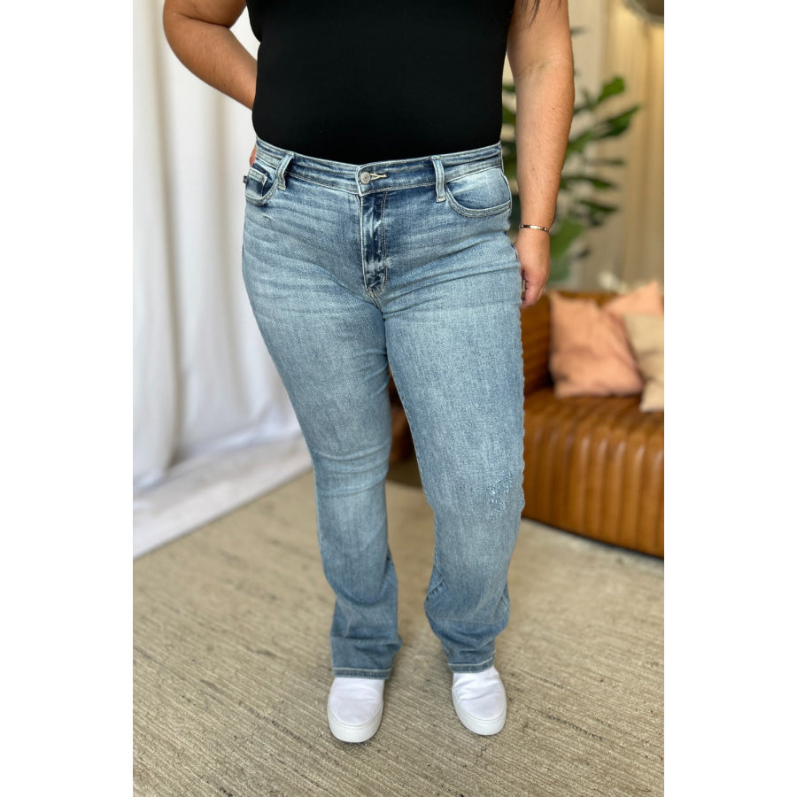 Judy Blue Full Size Medium Rise Bootcut Jeans Apparel and Accessories