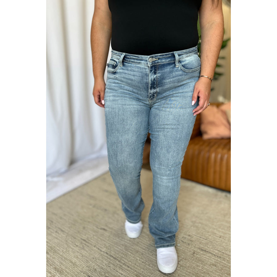 Judy Blue Full Size Medium Rise Bootcut Jeans Apparel and Accessories