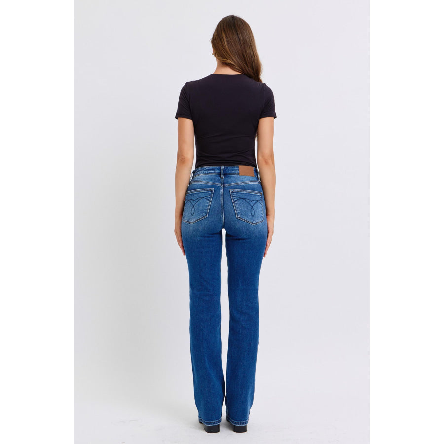 Judy Blue Full Size Run Mid-Rise Bootcut Jeans with Thermal Lining Apparel and Accessories