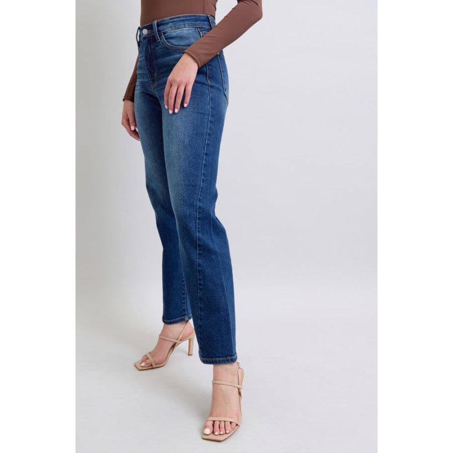 Judy Blue Full Size Side Seam Detail Straight Jeans with Pockets Apparel and Accessories