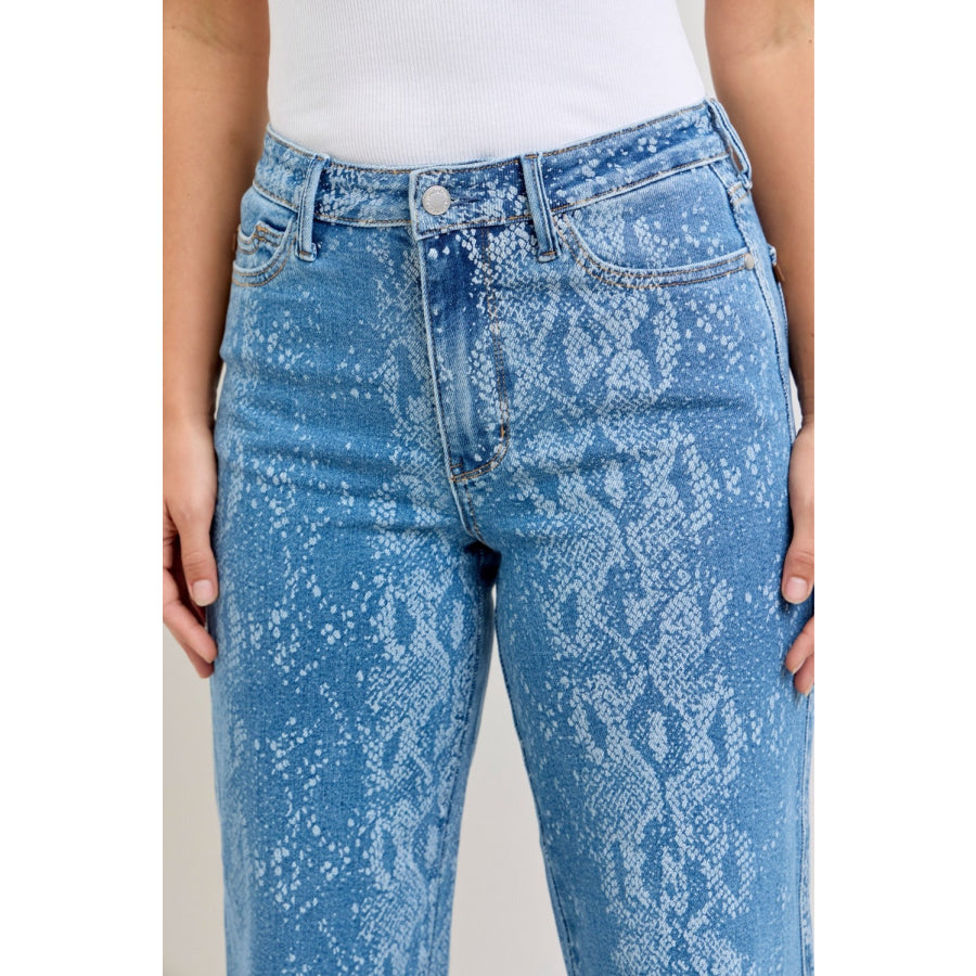 Judy Blue High Rise Ankle Wide Leg Jeans Apparel and Accessories
