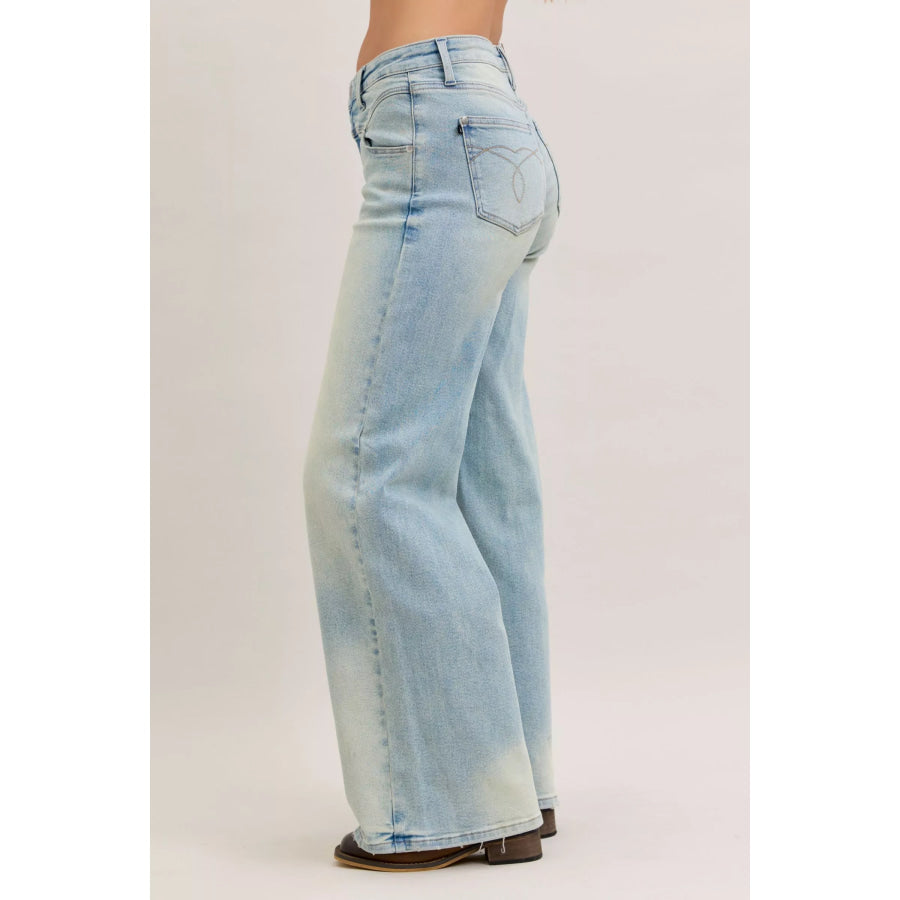 Judy Blue High Waist Column Straight Jeans Apparel and Accessories