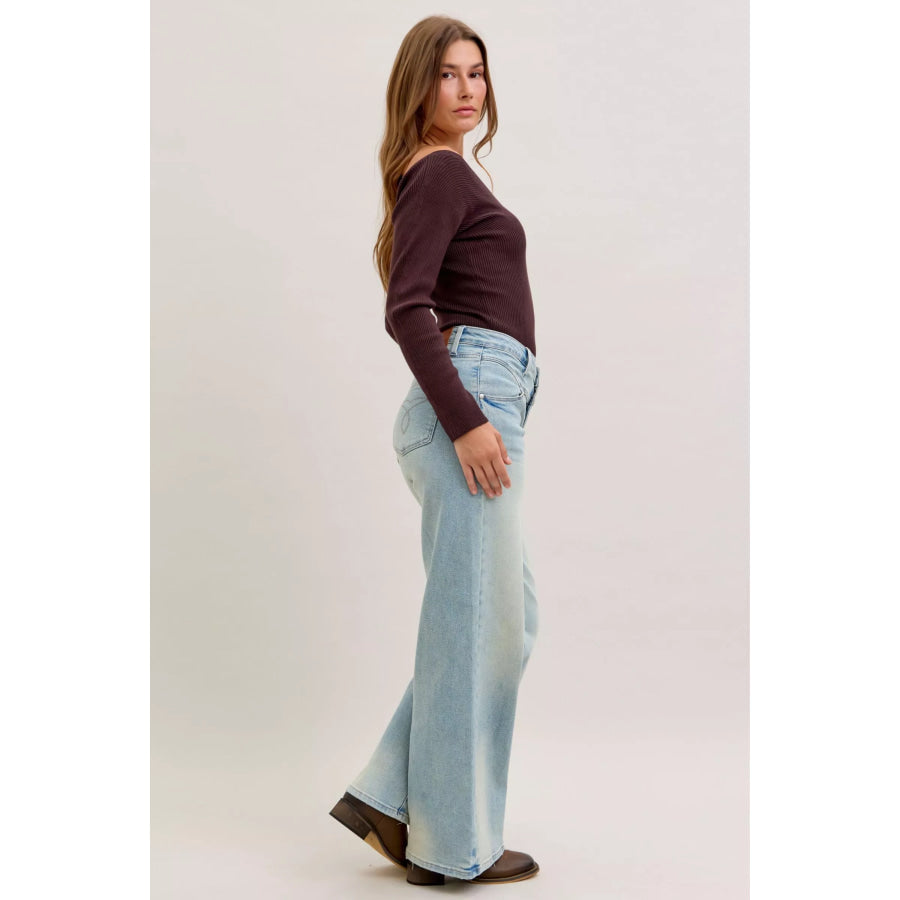 Judy Blue High Waist Column Straight Jeans Apparel and Accessories